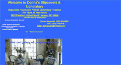 Desktop Screenshot of donnaslipcovers.com